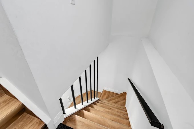 LVP flooring installation on stairs in Edmonton