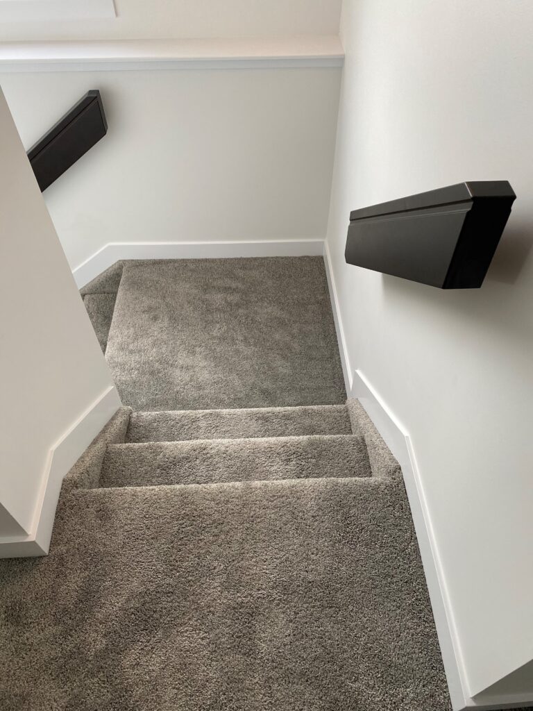 Carpet installation on stairs in Edmonton