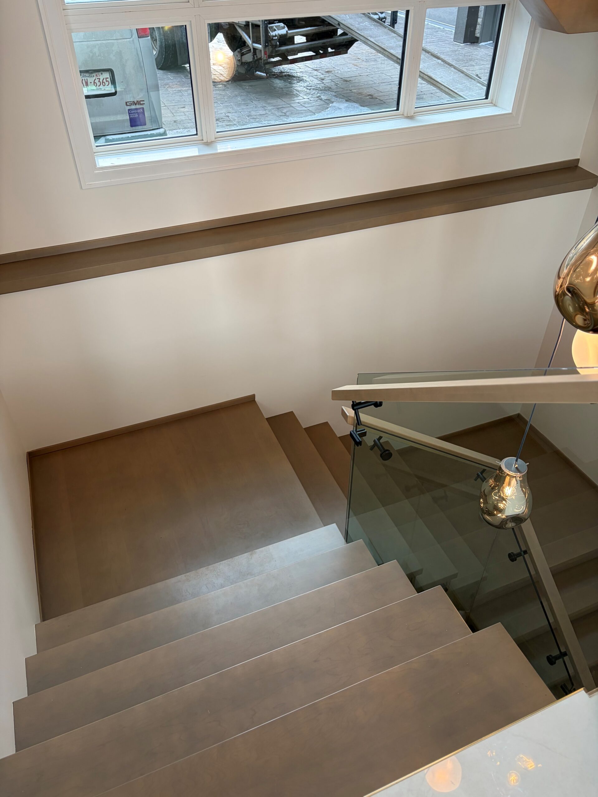 Hardwood stairs installation in Edmonton