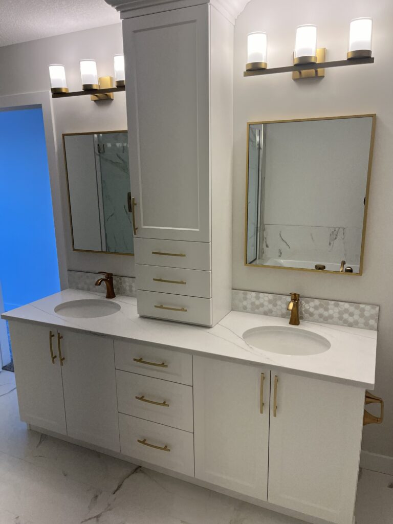 Custom bathroom vanity renovation in Edmonton