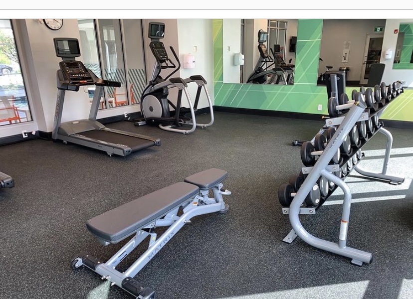 Hotel gym flooring installation in Edmonton