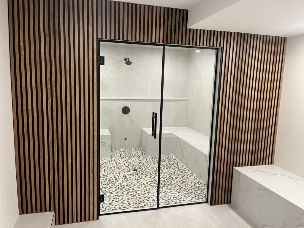 Custom home sauna renovation in Edmonton