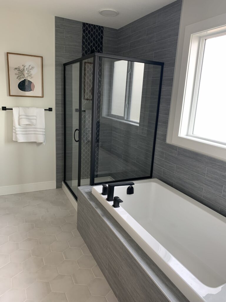 Luxury bathtub and shower renovation in Edmonton