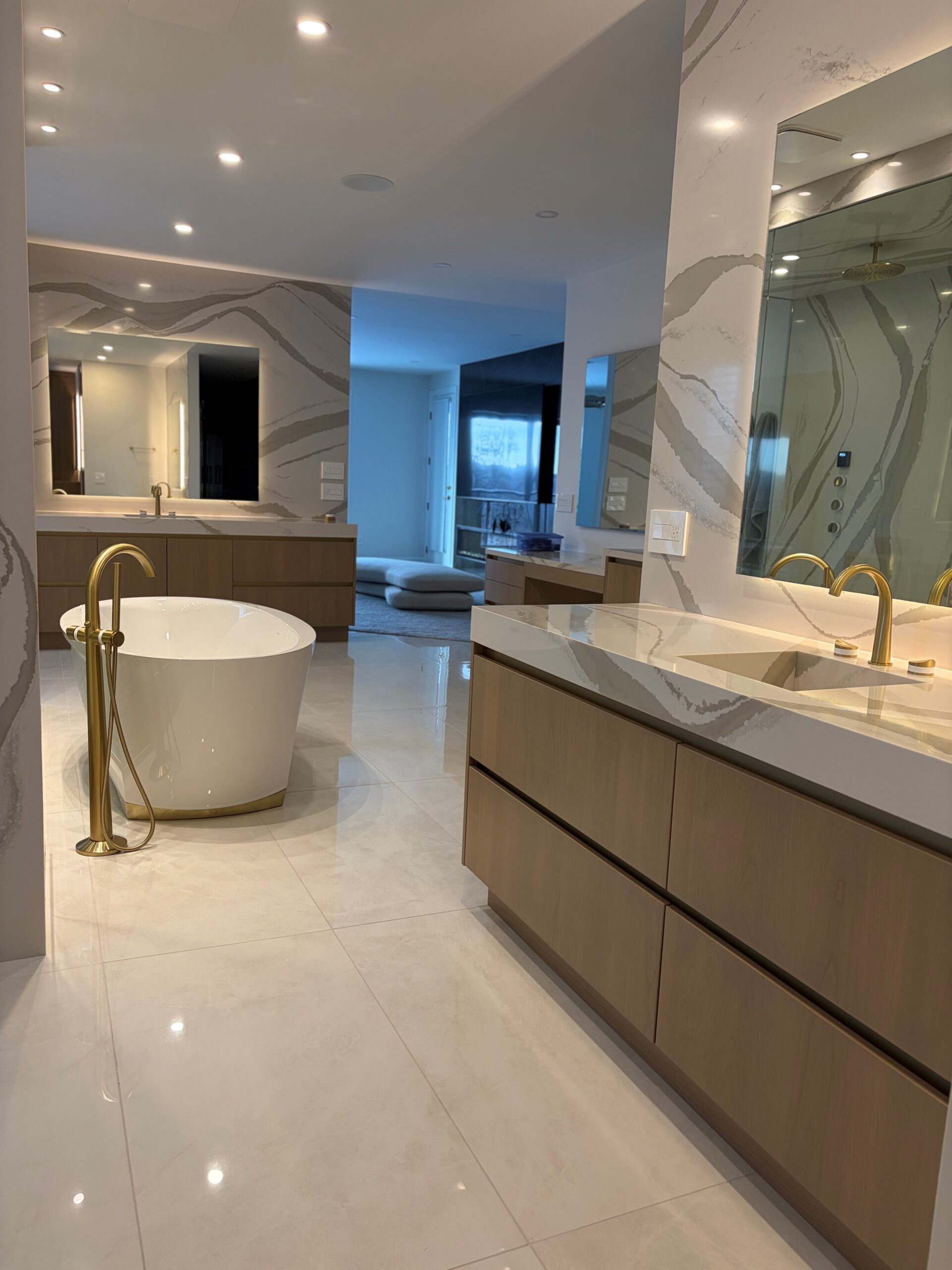 Luxury bathroom renovation in Edmonton