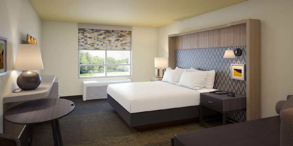 Hotel room carpet installation in Edmonton
